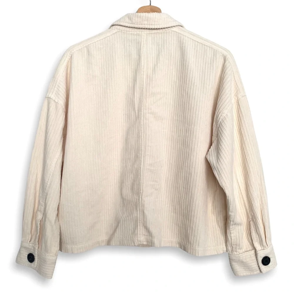 SOLD Zara Short Corduroy Overshirt, S, Oversized Cropped Jacket Shacket - Picture 6 of 12